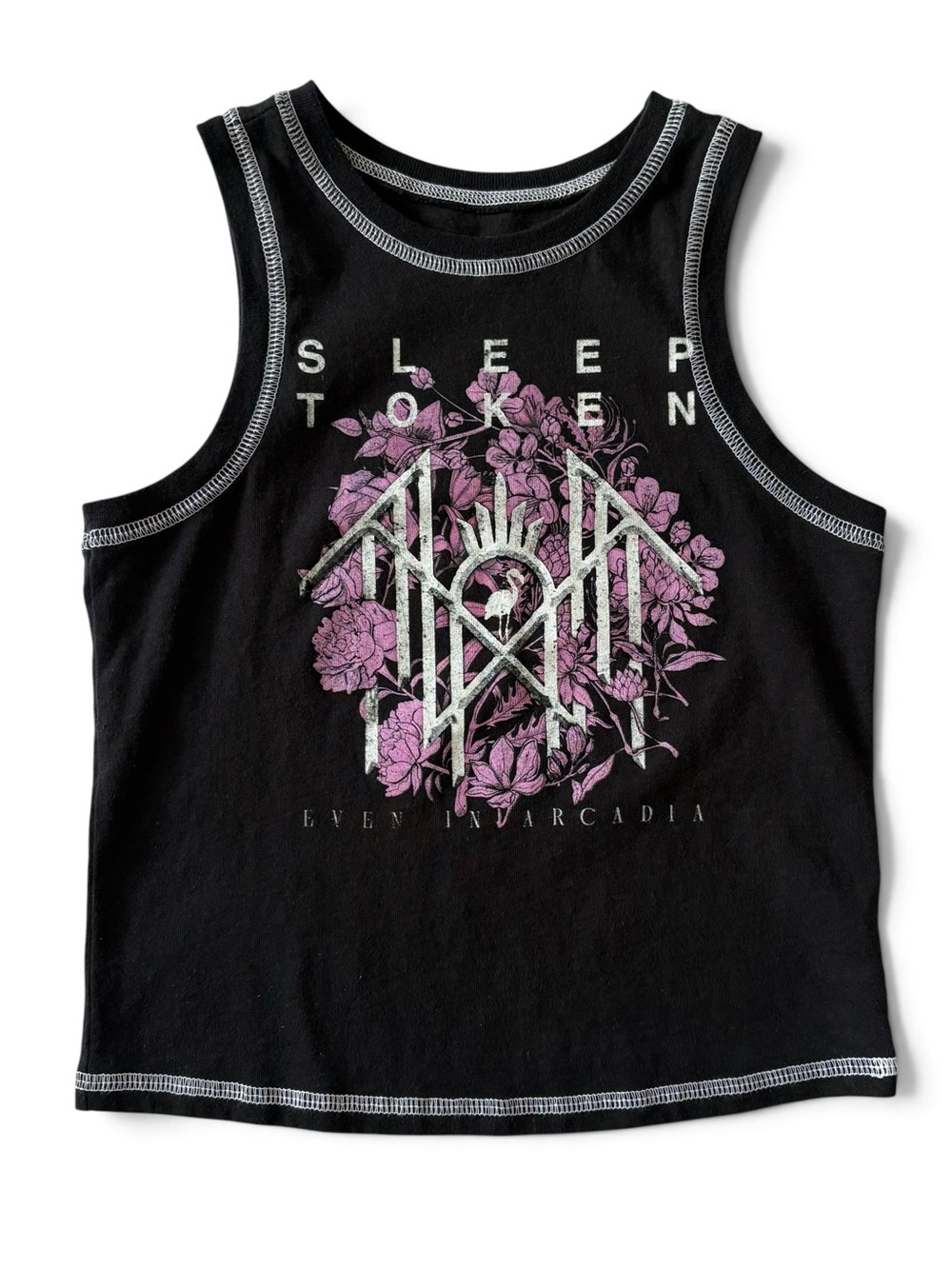 Sleep Token Even in Arcadia Graphic Band Tank Crop Top